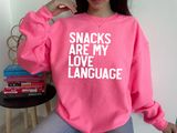 Snacks Are My Love Language Crewneck Sweatshirt
