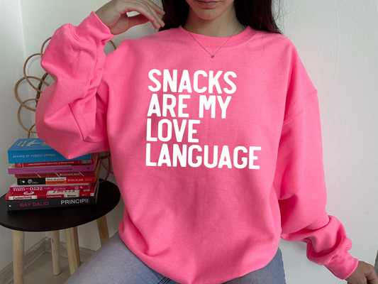 Snacks Are My Love Language Crewneck Sweatshirt