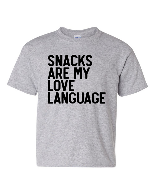 Snacks Are My Love Language Youth T-Shirt
