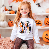Spooky Season Girly Toddler Crewneck Sweatshirt