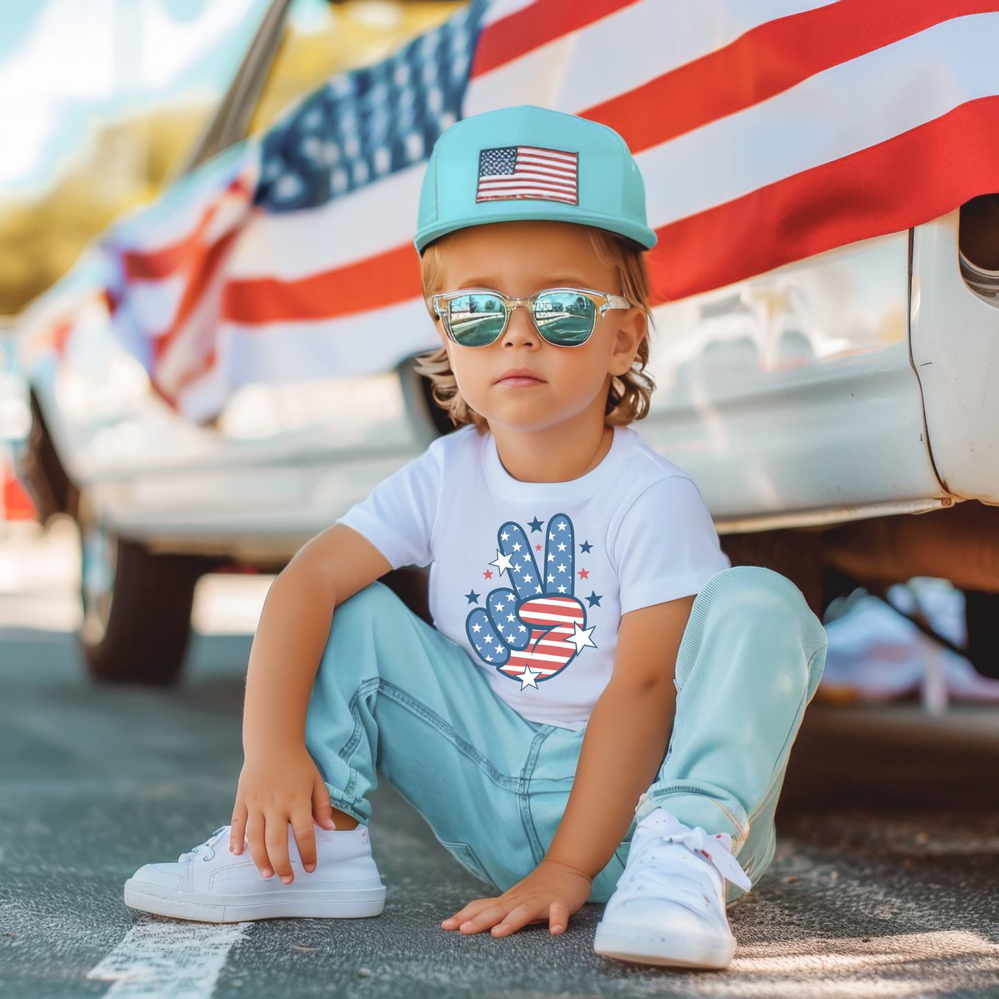 Stars & Stripes Peace Toddler T-Shirt