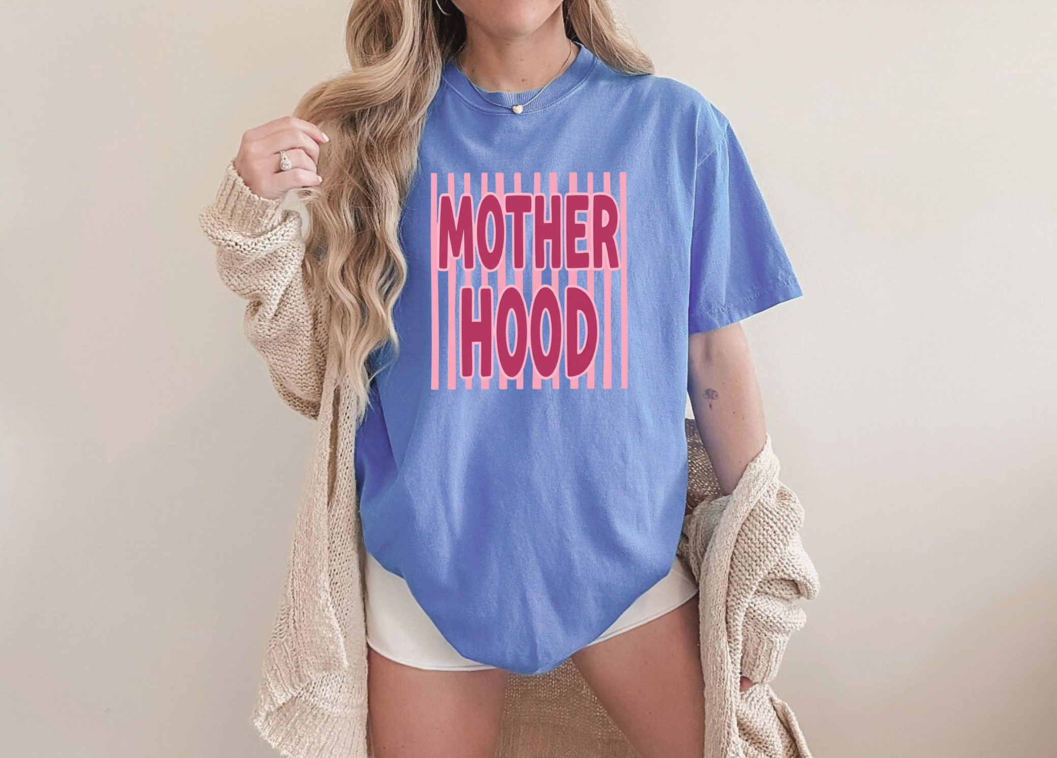 Striped Mother Hood T-Shirt