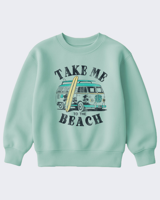 Take Me To The Beach Toddler/Youth Crewneck Sweatshirt