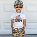 Tractor American Flag Infant/Toddler T-Shirt