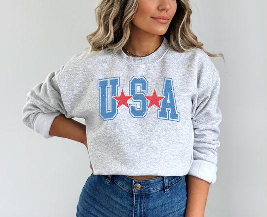 USA Crewneck Sweatshirt - Ash