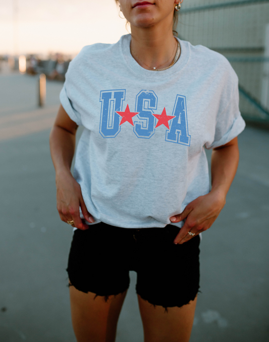 USA Short Sleeve T-shirt - Ash