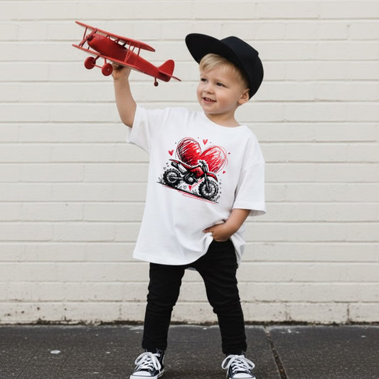 Dirt Bike Valentine Toddler T-Shirt