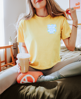 When Life Gives You Lemons, Buy A New Book MId-Length Conservative Crop Boxy T-Shirt