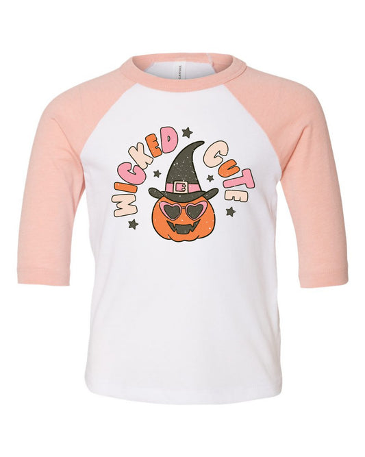 Wicked Cute Toddler 3/4 Sleeve Baseball T-Shirt