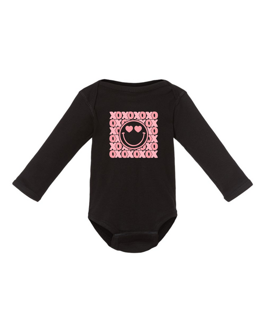 XOXO Heart Eyes Infant Long Sleeve Onesie