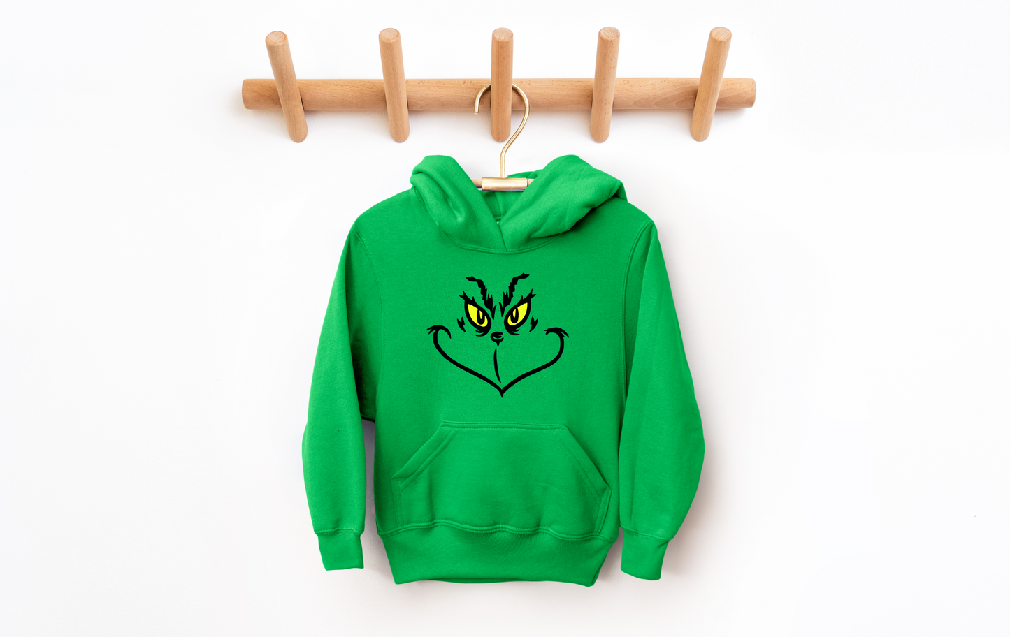 Grinch Face Youth Hoodie Sweatshirt