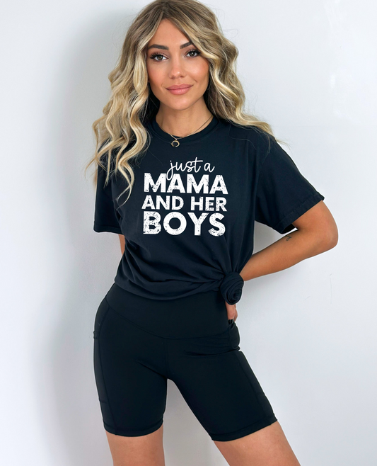 Just A Mama And Her Boys Short Sleeve T-Shirt